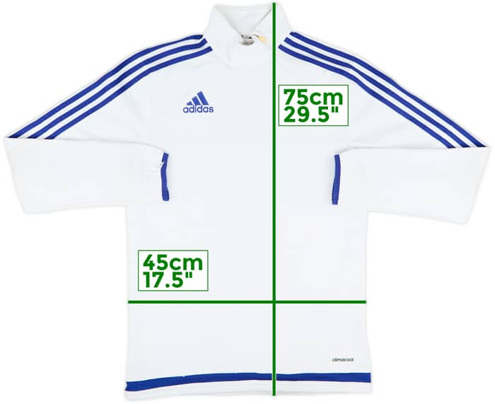 2015-16 Chelsea adidas 1/4 Zip Sweat Top - 6/10 - (XS)