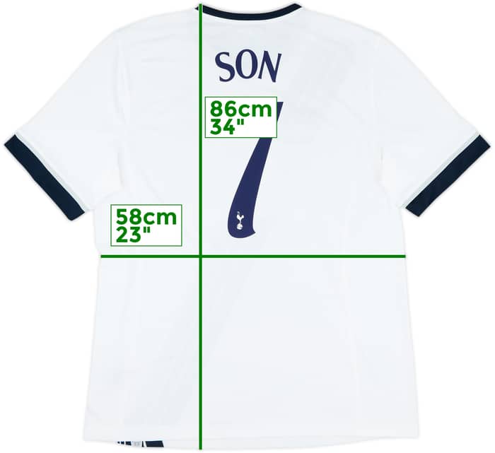 2015-16 Tottenham Home Shirt Son #7 - 9/10 - (XXL)