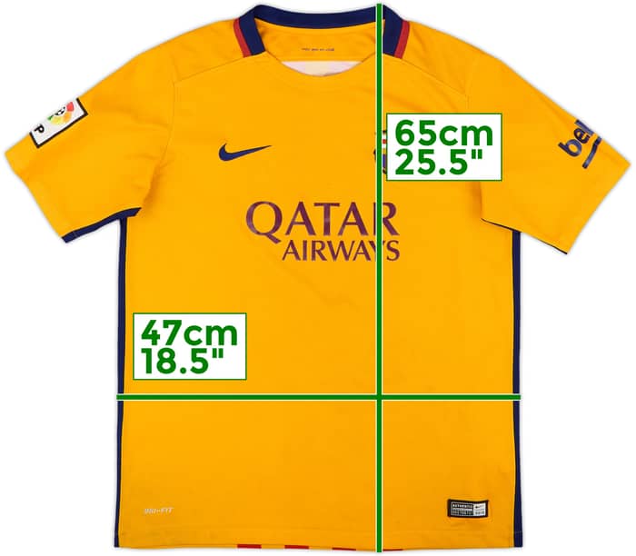 2015-16 Barcelona Away Shirt - 5/10 - (XL.Boys)
