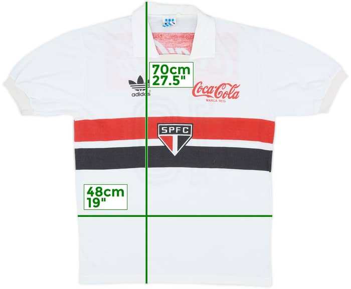1987-88 Sao Paulo Home Shirt #10 - 8/10 - (L)