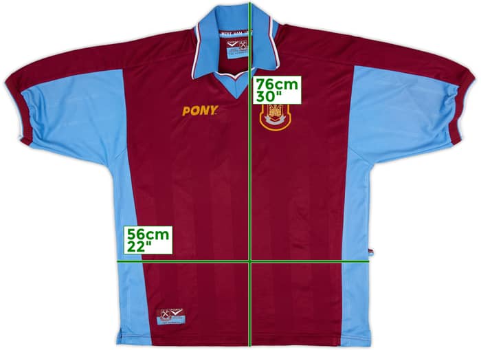 1997-98 West Ham Home Shirt #6 - 9/10 - (L)