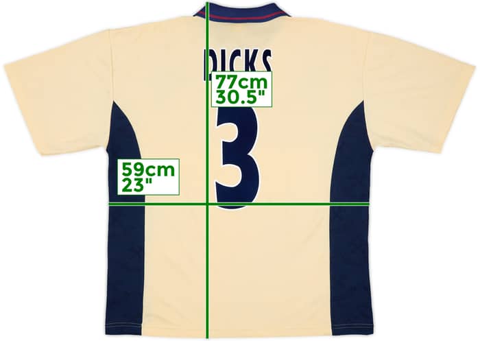 1996-97 West Ham Third Shirt Dicks #3 - 9/10 - (L)