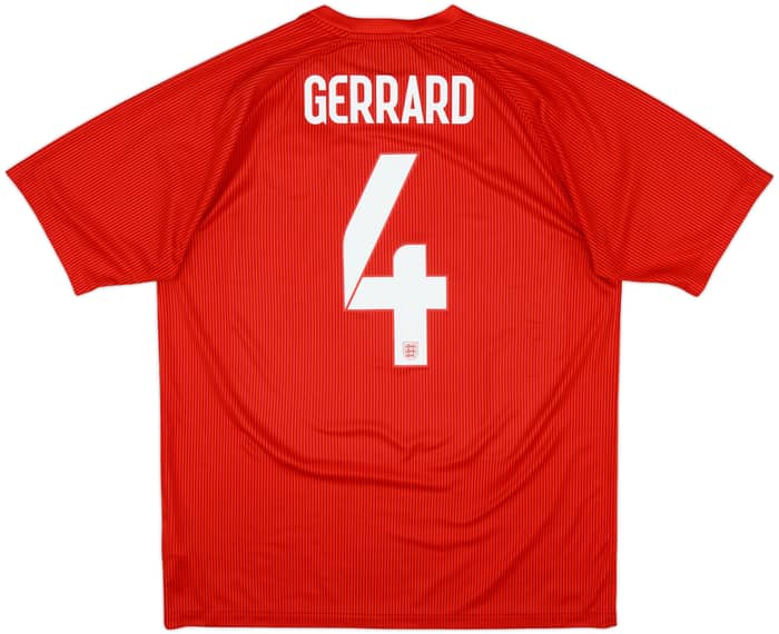 2014-15 England Away Shirt Gerrard #4 - 9/10 - (L)
