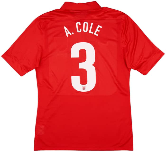 2013 England Player Issue Away 150th Anniversary Shirt A.Cole #3 - 10/10 - (L)