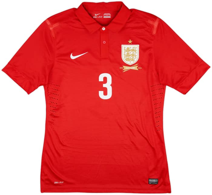 2013 England Player Issue Away 150th Anniversary Shirt A.Cole #3 - 10/10 - (L)