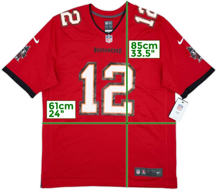 2020-22 Tampa Bay Buccaneers Brady #12 Nike Game Home Jersey (L)