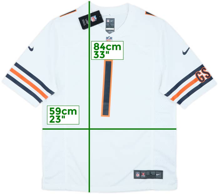 2021-23 Chicago Bears Fields #1 Nike Game Away Jersey (L)