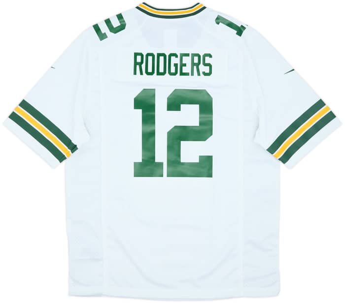 2012-22 Green Bay Packers Rodgers #12 Nike Game Away Jersey (L)