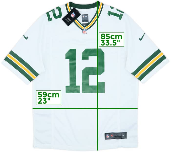 2012-22 Green Bay Packers Rodgers #12 Nike Game Away Jersey (L)