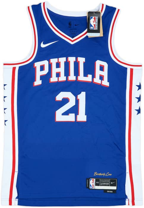 2017-25 Philadelphia 76ers Embiid #21 Nike Swingman Away Jersey (M)