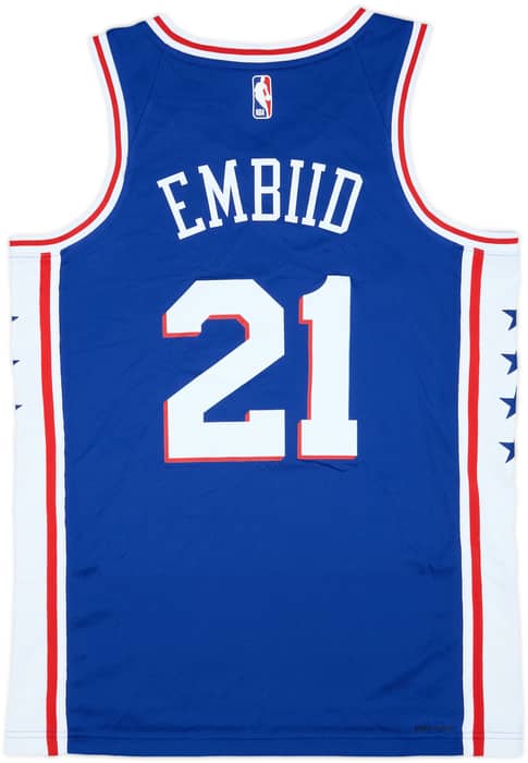 2017-25 Philadelphia 76ers Embiid #21 Nike Swingman Away Jersey (M)