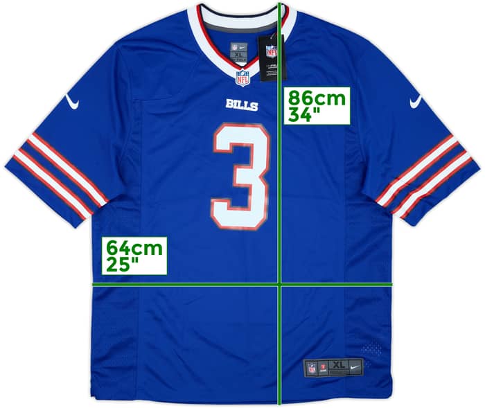 2021-25 Buffalo Bills Damar Hamlin #3 Nike Game Home Jersey (XL)