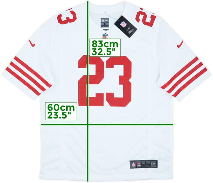 2022-25 San Francisco 49ers McCaffrey #23 Nike Game Away Jersey (L)