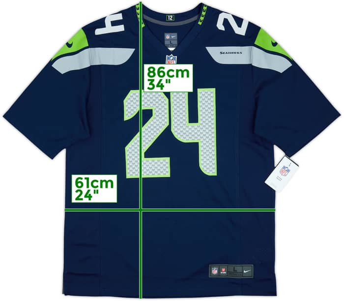 2019 Seattle Seahawks Lynch #24 Nike Game Home Jersey (L)