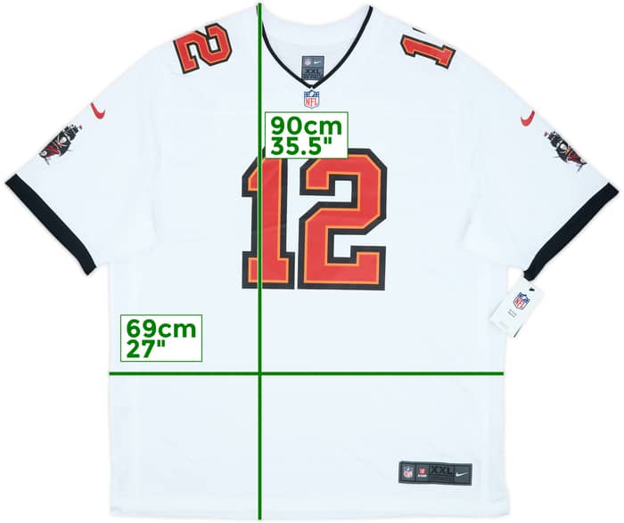 2020-22 Tampa Bay Buccaneers Brady #12 Nike Game Away Jersey (XXL)