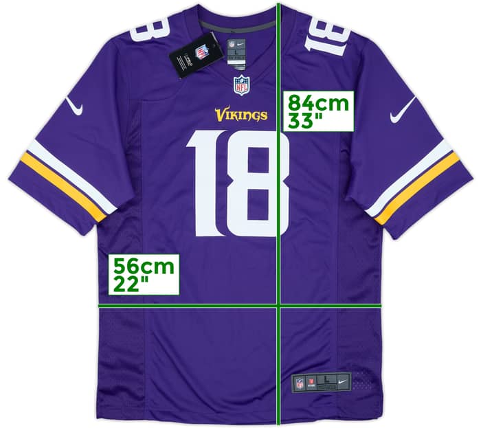 2020-24 Minnesota Vikings Jefferson #18 Nike Game Home Jersey (L)