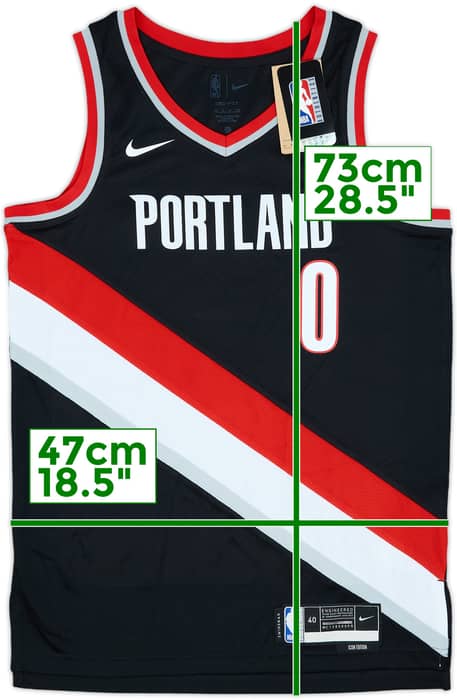 2017-23 Portland Trail Blazers Lillard #0 Nike Swingman Away Jersey (S)