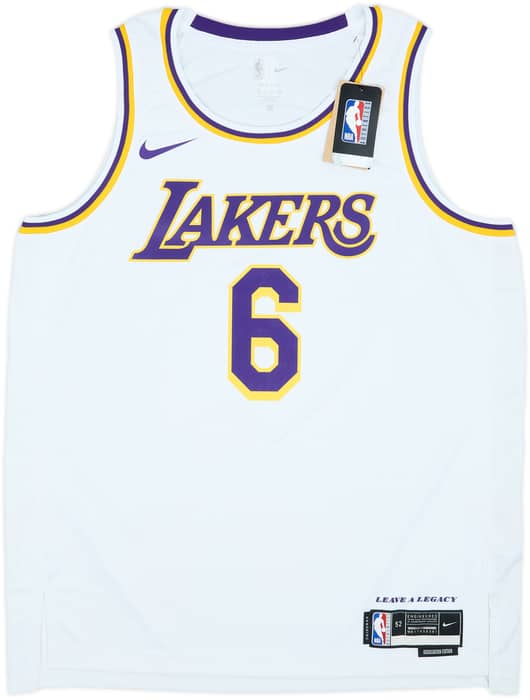 2021-23 LA Lakers James #6 Nike Swingman Home Jersey (XL)