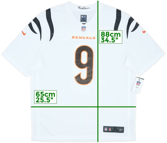 2021-25 Cincinnati Bengals Burrow #9 Nike Game Away Jersey (XL)
