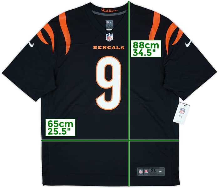 2021-25 Cincinnati Bengals Burrow #9 Nike Game Home Jersey (XL)
