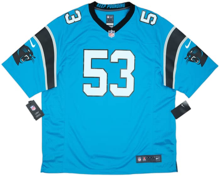 2019-22 Carolina Panthers Burns #53 Nike Game Alternate Jersey (XXL)