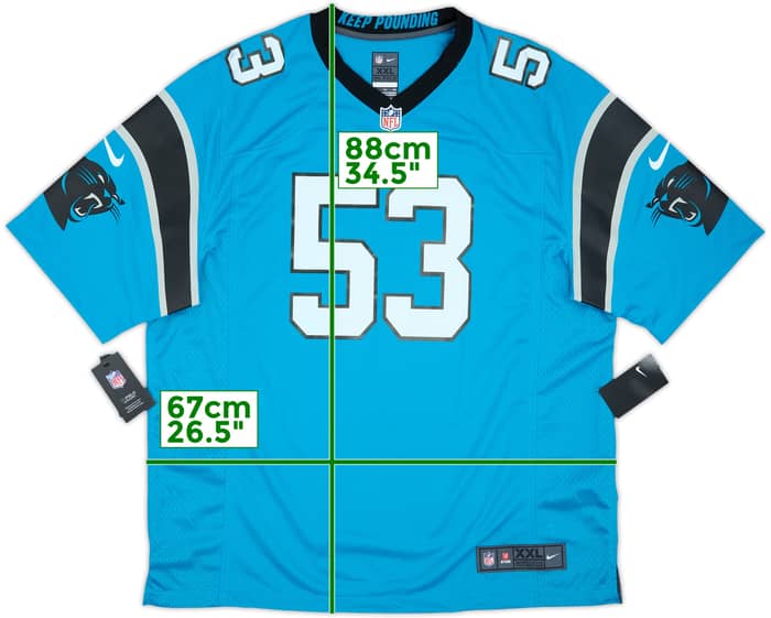 2019-22 Carolina Panthers Burns #53 Nike Game Alternate Jersey (XXL)