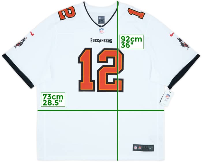 2020-22 Tampa Bay Buccaneers Brady #12 Nike Game Away Jersey (3XL)