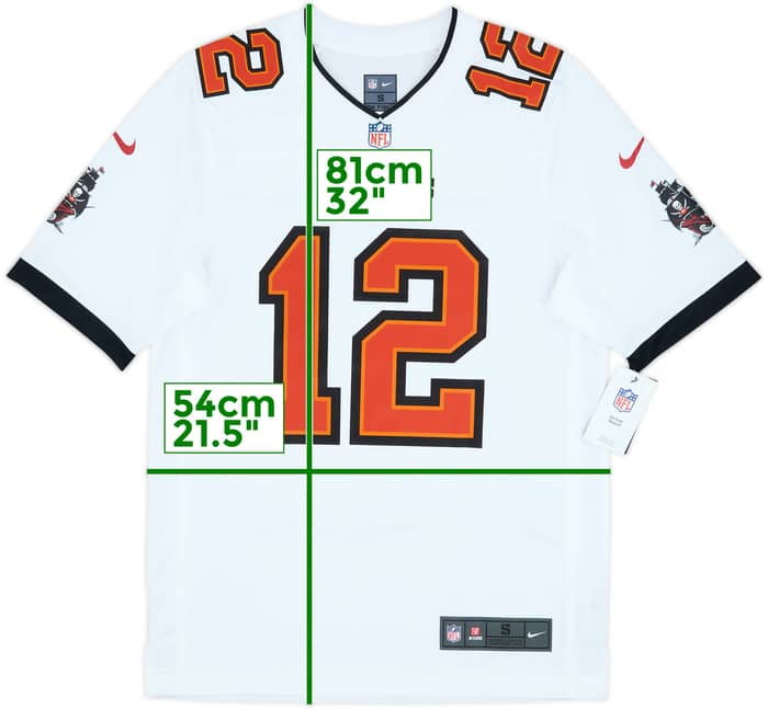 2020-22 Tampa Bay Buccaneers Brady #12 Nike Game Away Jersey (S)