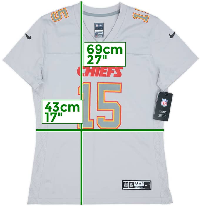 2022-23 Kansas City Chiefs Mahomes #15 Nike Game Atmosphere Jersey Womens (S)