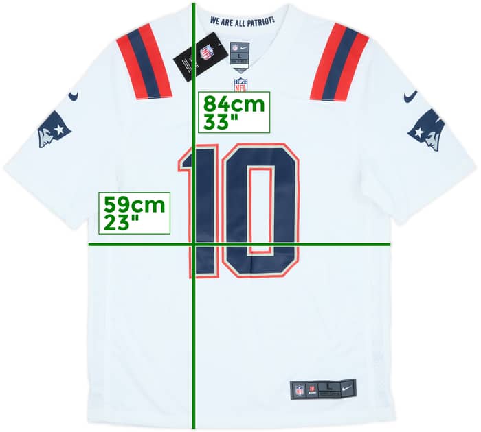 2021-23 New England Patriots Jones #10 Nike Game Away Jersey (L)
