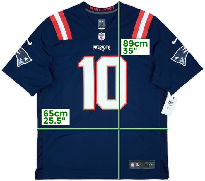 2021-23 New England Patriots Jones #10 Nike Game Home Jersey (XL)