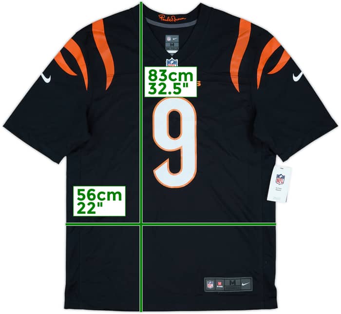 2021-25 Cincinnati Bengals Burrow #9 Nike Game Home Jersey (M)