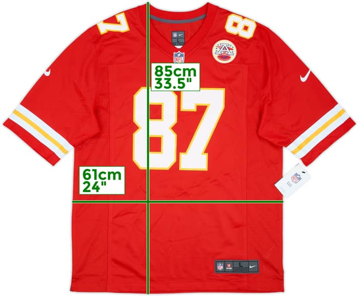 2013-25 Kansas City Chiefs Kelce #87 Nike Game Home Jersey (L)