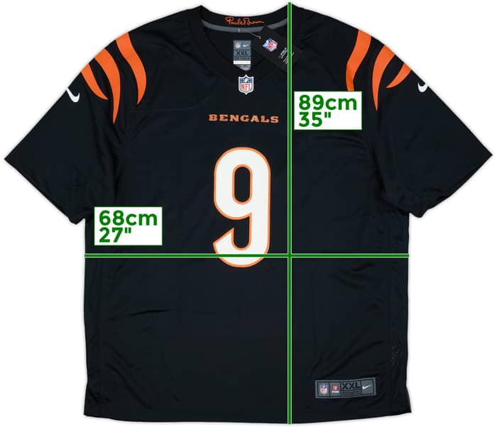 2021-25 Cincinnati Bengals Burrow #9 Nike Game Home Jersey (XXL)