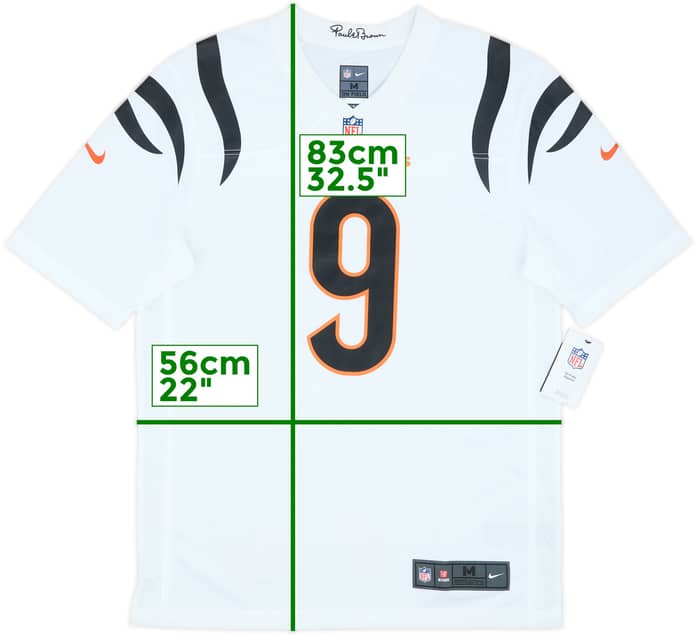 2021-25 Cincinnati Bengals Burrow #9 Nike Game Away Jersey (M)