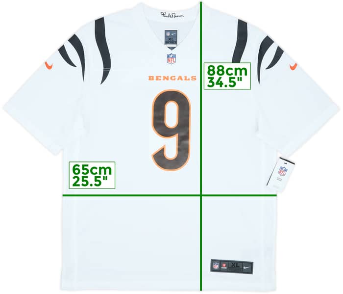 2021-25 Cincinnati Bengals Burrow #9 Nike Game Away Jersey (XL)