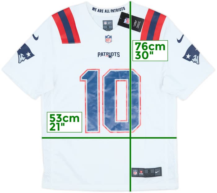 2021-23 New England Patriots Jones #10 Nike Game Away Jersey (S)