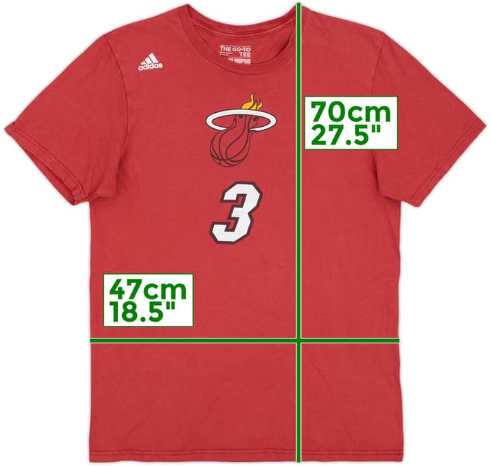 2013-14 Miami Heat Dwyane #3 adidas Tee - 4/10 - (M)