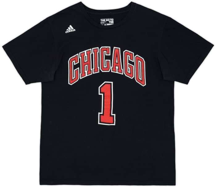 2015-16 Chicago Bulls Rose #1 adidas Tee - 7/10 - (M)