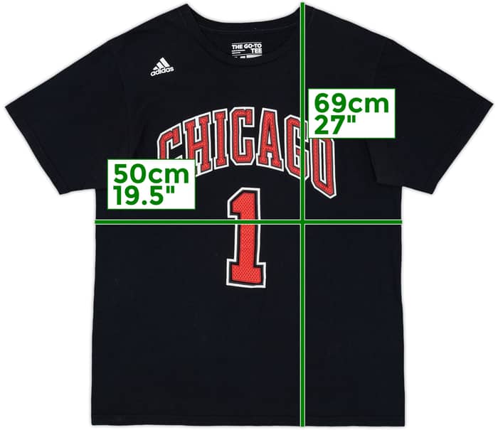 2015-16 Chicago Bulls Rose #1 adidas Tee - 7/10 - (M)