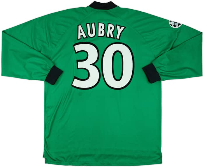 2000-01 Monaco Match Issue Champions League Squad Signed GK Shirt Aubry #30