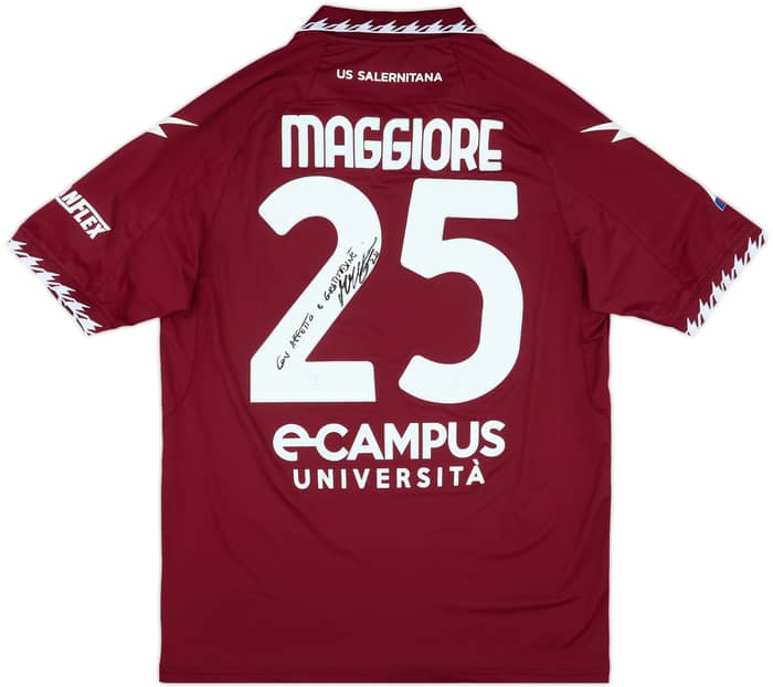 2023-24 Salernitana Match Issue Signed Home Shirt Maggiore #25