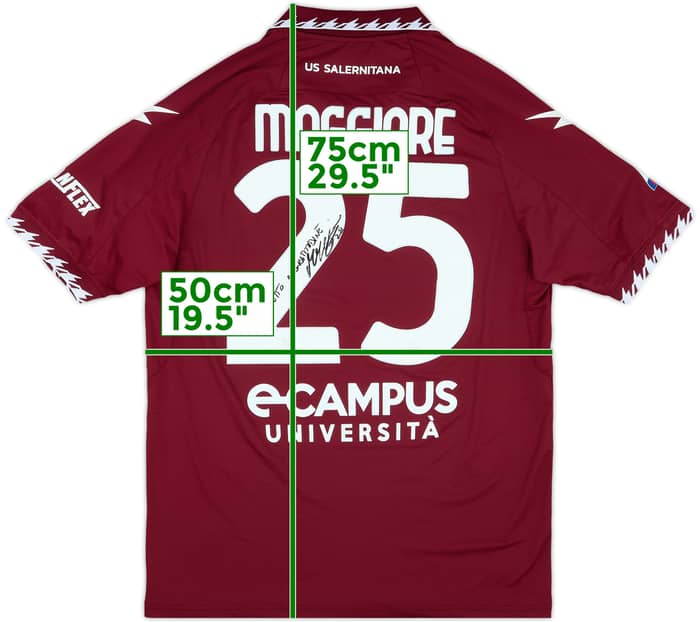 2023-24 Salernitana Match Issue Signed Home Shirt Maggiore #25