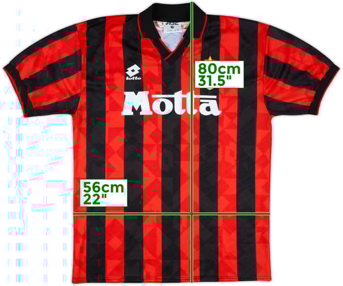 1993-94 AC Milan Match Issue Home Shirt #16