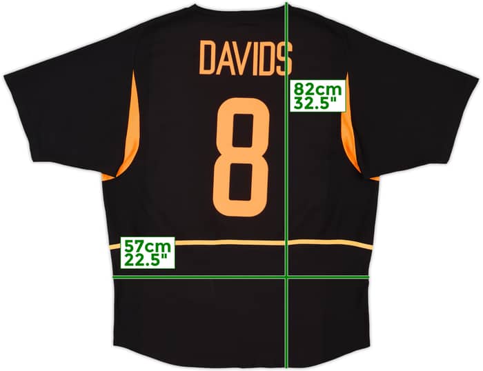 2002-04 Netherlands Away Shirt Davids #8 - 9/10 - (XL)