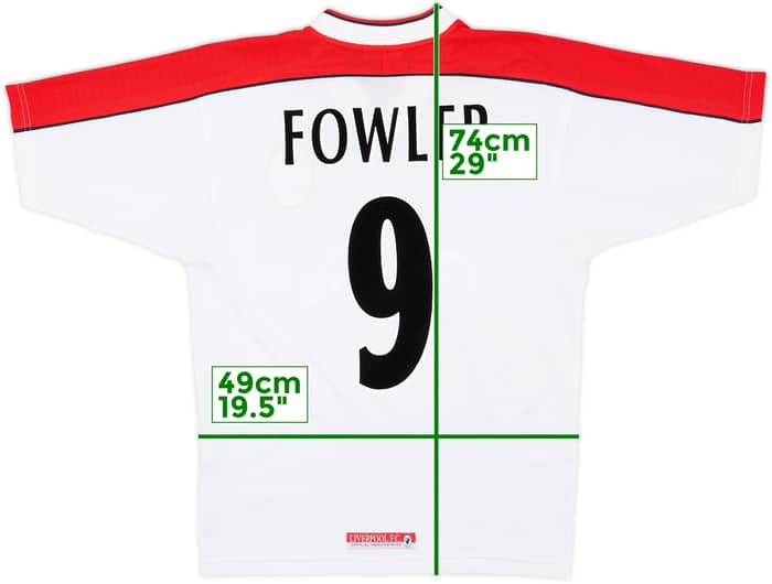 1998-99 Liverpool Away Shirt Fowler #9 - 8/10 - (S)