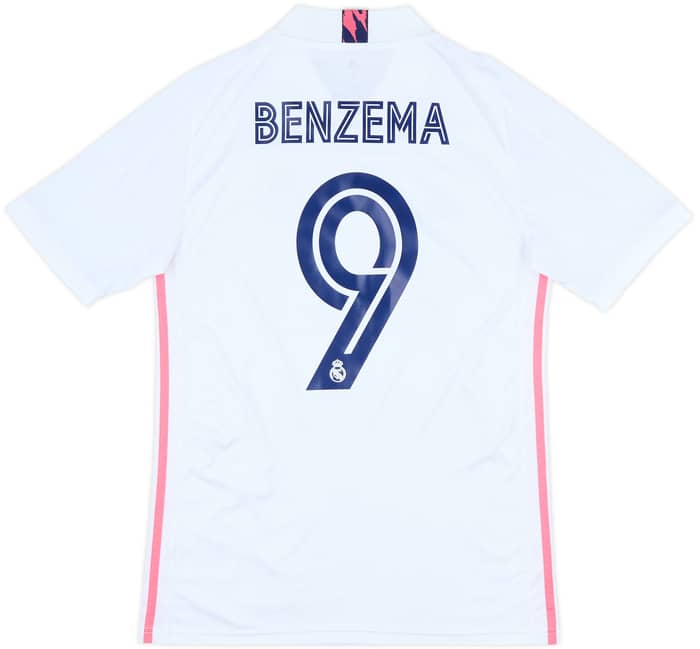 2020-21 Real Madrid Home Shirt Benzema #9 - 7/10 - (S)