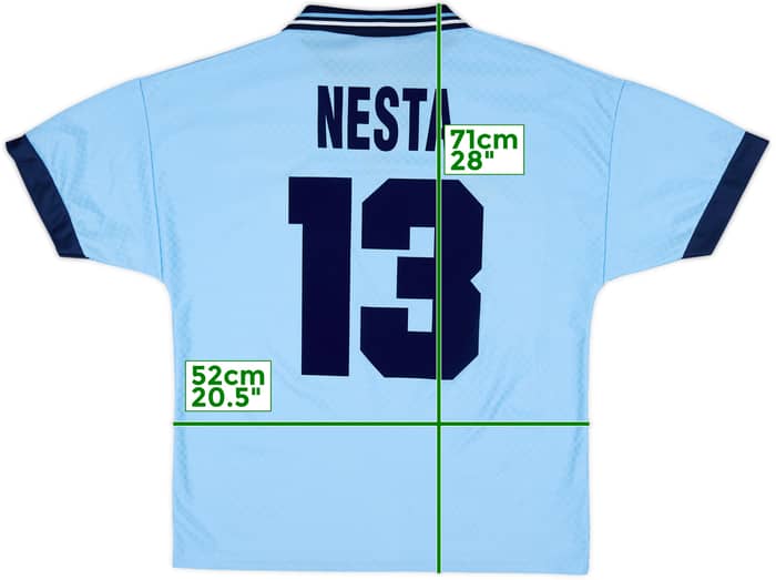 1995-96 Lazio Home Shirt Nesta #13 - 6/10 - (M)