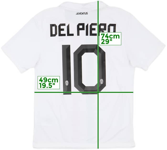 2010-12 Juventus Away Shirt Del Piero #10 - 7/10 - (M)