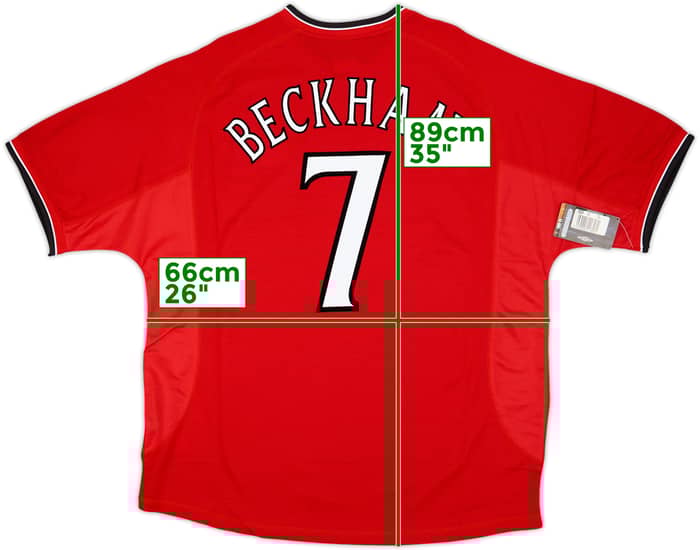 2000-02 Manchester United Home Shirt Beckham #7 (XXL)